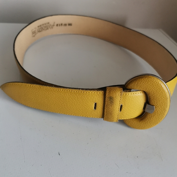 Avignon Yellow leather belt,Made in Spain - Picture 1 of 7